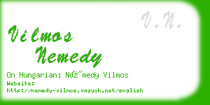 vilmos nemedy business card